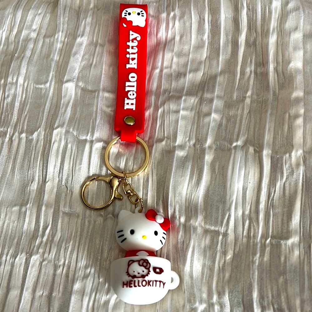 Hello Kitty keychain red new
